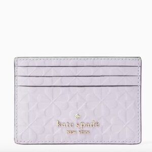 EUC - Kate Spade Hollie Spade Clover Geo Small Slim Card Holder in Lavendar